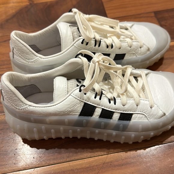 Yohji Yamamoto x Adidas, white and black leather, round toe, transparent rubber - Picture 4 of 5
